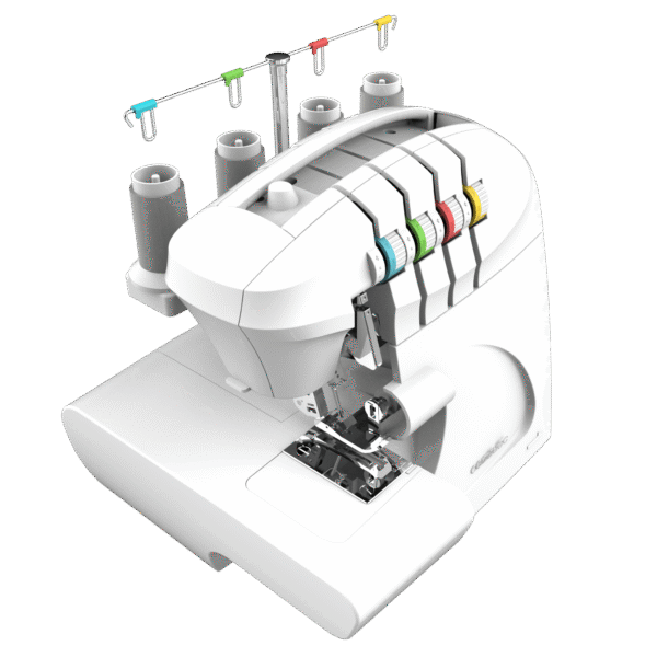 Imagen 3 Remalladora BelleCouture OverLock de Cecotec con 1100 rpm, presión de prensatelas ajustable y kit de accesorios para acabados textiles de alta precisión.