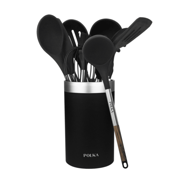 1184 Vista frontal del Set de 6 cuchillos Cecotec Swiss Chef color negro con hojas de acero inoxidable y revestimiento cerámico en su caja original