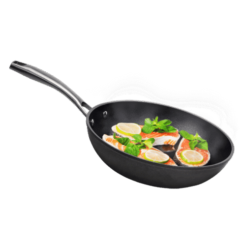 Imagen 2 Sartén de 20 cm de aluminio forjado y revestimiento antiadherente Teflon Platinum Plus. Mango de acero inoxidable dorado. Apta para todas las cocinas e inducción.