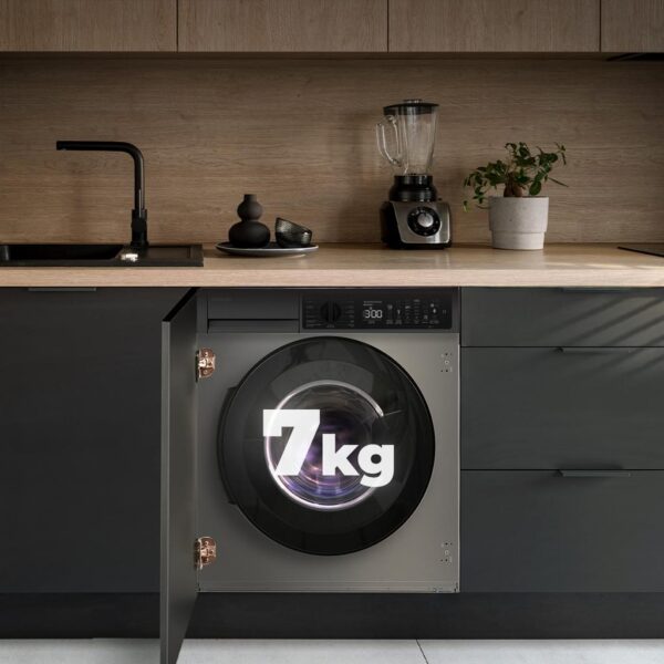 Imagen 5 Lavadora integrable Cecotec Bolero DressCode 750 BI Inverter A con capacidad de 7 kg, 1200 rpm, 15 programas y motor Inverter Plus. Eficiencia energética A.