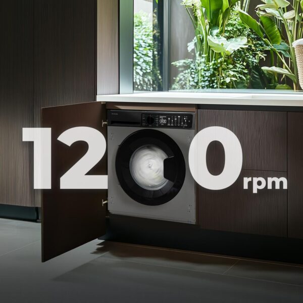 Imagen 8 Lavadora integrable Cecotec Bolero DressCode 750 BI Inverter A con capacidad de 7 kg, 1200 rpm, 15 programas y motor Inverter Plus. Eficiencia energética A.