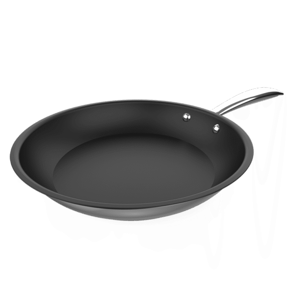 Vista frontal del Set de 6 cuchillos Cecotec Swiss Chef color negro con hojas de acero inoxidable y revestimiento cerámico en su caja original