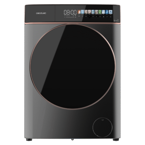 Imagen 2 Lavadora Cecotec Bolero DressCode 10900 Inverter FullColor Steel. Capacidad de 10 kg, 1400 rpm, motor Inverter Plus, pantalla 10,3", SteamMax y clase A.