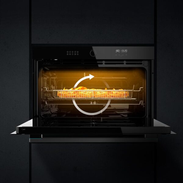 1335-Imagen-5 Imagen 5 Horno Cecotec Bolero Hexa AF319000 Glass Black de 133L con Airfryer Master, Pizza Master y Steam Assist. Cocción uniforme y limpieza Steam EasyClean Clase A.