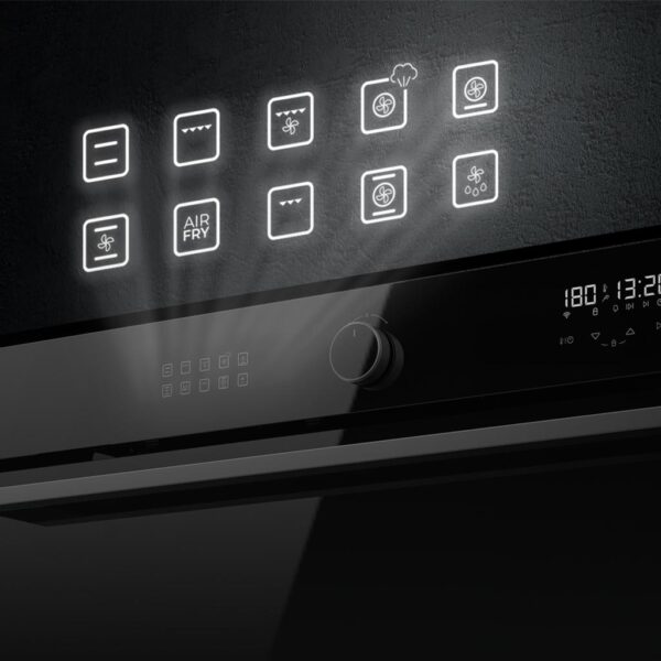 1335-Imagen-8 Imagen 8 Horno Cecotec Bolero Hexa AF319000 Glass Black de 133L con Airfryer Master, Pizza Master y Steam Assist. Cocción uniforme y limpieza Steam EasyClean Clase A.