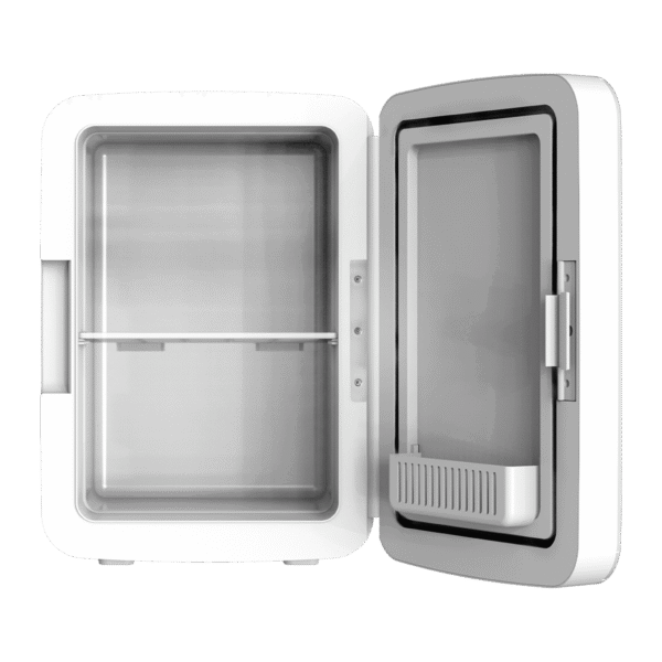 Imagen 2 Nevera portátil Bolero MiniCooling 10L Bahamas Beige. Conexión 12V/220V para coche y hogar, función frío y calor (7-65 ºC) y diseño retro de fácil transporte.