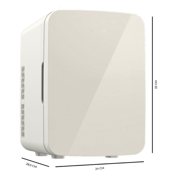 Imagen 3 Nevera portátil Bolero MiniCooling 10L Bahamas Beige. Conexión 12V/220V para coche y hogar, función frío y calor (7-65 ºC) y diseño retro de fácil transporte.