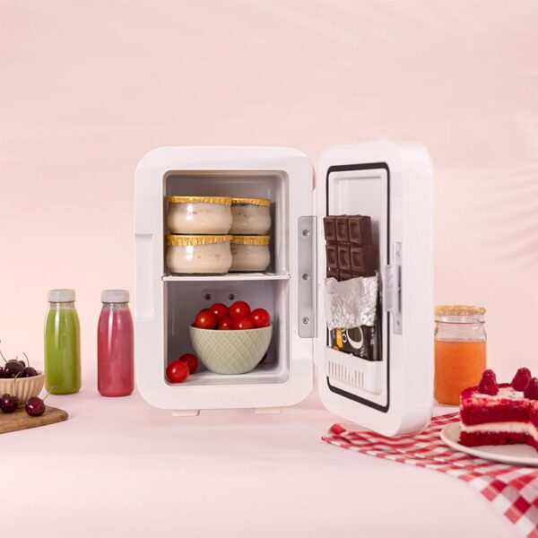 Imagen 6 Frigorífico mini Bolero MiniCooling 10L Bahamas Pink con función frío y calor (7-65 ºC). Conexión 12V/220V ideal para coches, oficinas y caravanas.