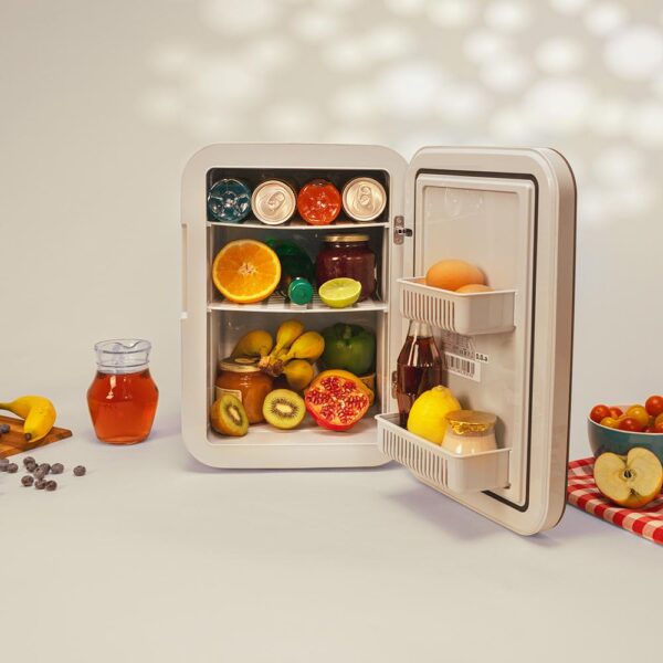 Imagen 6 Nevera portátil Bolero MiniCooling 20L Bahamas Beige con función frío y calor (7-65ºC). Compatible con 12V y 220V, ideal para coches, caravanas y oficinas.