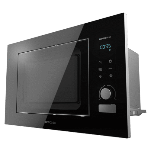 Imagen 2 Microondas digital encastrable de 20 litros con 800 W, panel táctil, 8 funciones y diseño elegante en negro. La solución perfecta para cocinas modernas.