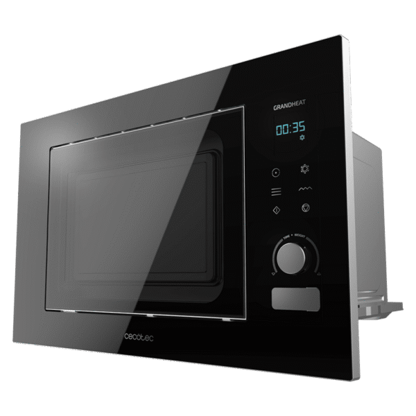 Imagen 2 Microondas digital encastrable de 20 litros con 800 W, panel táctil, 8 funciones y diseño elegante en negro. La solución perfecta para cocinas modernas.