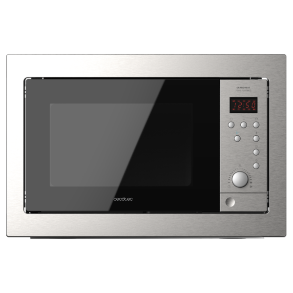 Imagen 3 Microondas encastrable digital Cecotec de 25 litros y 900 W. Incluye grill, 8 funciones preconfiguradas y acabado en acero negro para una cocina moderna y funcional.