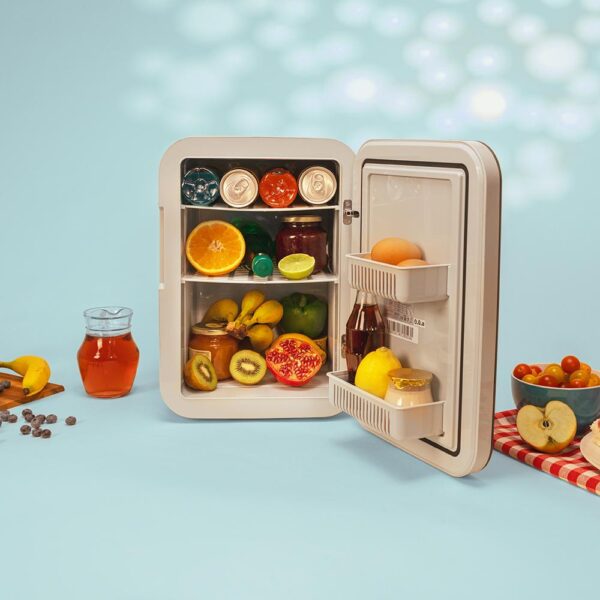 Imagen 6 Frigorífico mini Bolero MiniCooling 20L Bahamas Mint con función frío y calor. Compatible con 12V y 220V, ideal para coches, caravanas, oficinas y viajes.