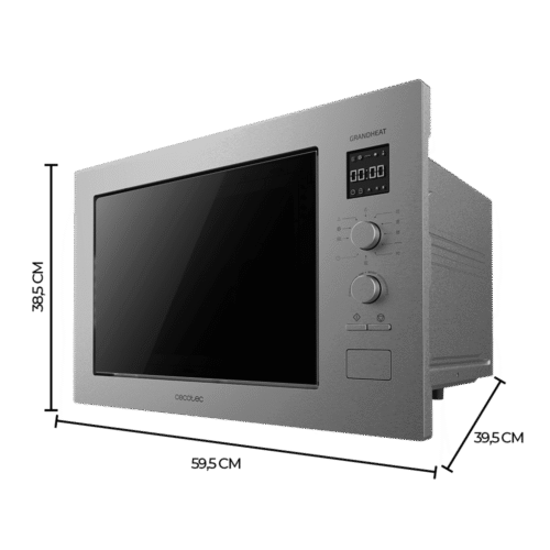 Imagen 2 Microondas encastrable digital GrandHeat 2550 Built-in Steel de 25 L con grill, 1320 W de potencia y 8 funciones preconfiguradas en acabado acero inoxidable.