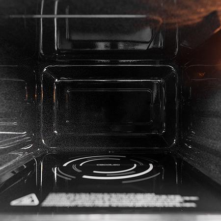 Imagen 6 Microondas digital GrandHeat 2500 Flatbed Touch Black de 25 L y 800 W. Tecnología sin plato para mayor espacio, panel táctil y 8 funciones preconfiguradas.