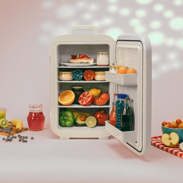 Imagen 6 Frigorífico portátil Bolero MiniCooling 25L Bahamas Pink. Enfría hasta 7ºC y calienta hasta 65ºC. Compatible con 12V y 220V para coches, caravanas y hogar.