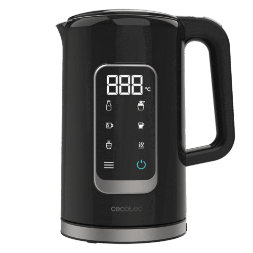 1438-Imagen-2 Imagen 2 Hervidor eléctrico de 1,7 litros y 2200 W con pantalla táctil digital. Ofrece control de temperatura ajustable y sistema de seguridad contra sobrecalentamiento.
