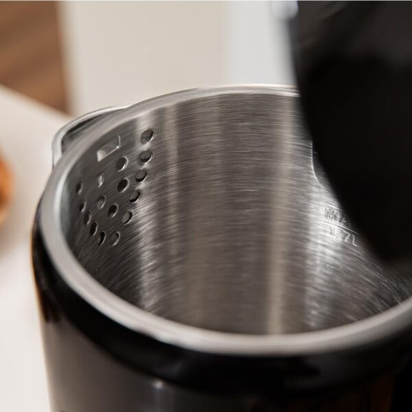 Imagen 8 Hervidor eléctrico de 1,7 litros y 2200 W con pantalla táctil digital. Ofrece control de temperatura ajustable y sistema de seguridad contra sobrecalentamiento.