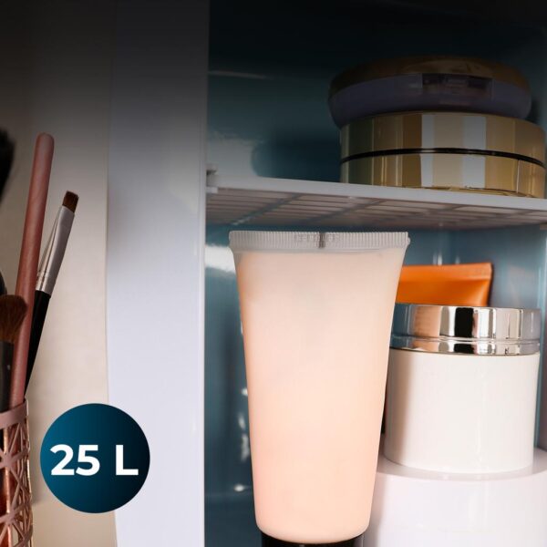 144-Imagen-5 Imagen 5 Mini nevera portátil Cecotec Bolero MiniCooling 25L Bahamas Mint. Función frío y calor (7-65 ºC), conexión 12V/220V para coche y hogar, y capacidad de 25 litros.