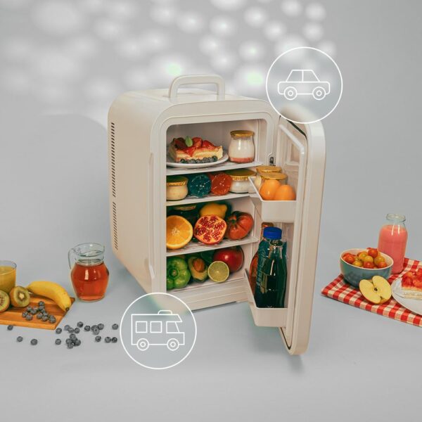 Imagen 7 Mini frigorífico Bolero MiniCooling 25L Bahamas Black. Función frío/calor (7-65 ºC) y conexión 12V/220V. Ideal para viajes, coches, caravanas y uso doméstico.