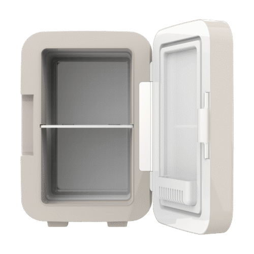 Imagen 2 Nevera portátil Bolero MiniCooling 6L Bahamas Beige. Función frío y calor (5-65ºC), conexión 12V-220V ideal para coche y oficina. Diseño retro compacto.