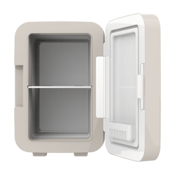 Imagen 2 Nevera portátil Bolero MiniCooling 6L Bahamas Beige. Función frío y calor (5-65ºC), conexión 12V-220V ideal para coche y oficina. Diseño retro compacto.