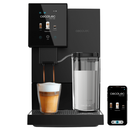 Vista frontal del microondas digital Cecotec Proclean 2500 con panel de control táctil y mando giratorio