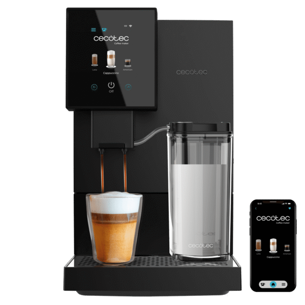 Vista frontal del microondas digital Cecotec Proclean 2500 con panel de control táctil y mando giratorio