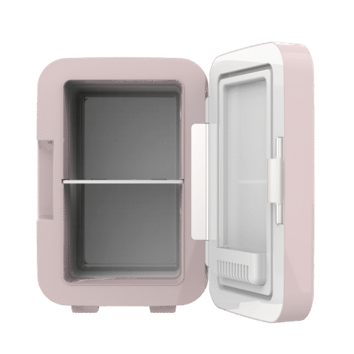 Imagen 2 El Bolero MiniCooling 6L Bahamas Pink es un frigorífico portátil de 6 litros con función frío y calor, compatible con 12V y 220V, ideal para coches y caravanas.