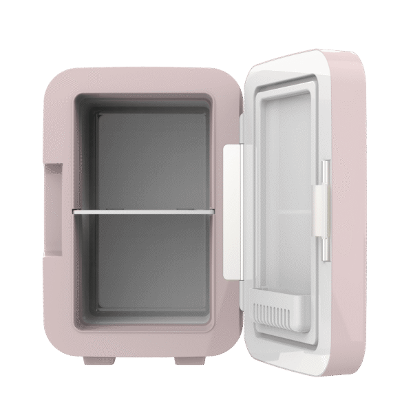 Imagen 2 El Bolero MiniCooling 6L Bahamas Pink es un frigorífico portátil de 6 litros con función frío y calor, compatible con 12V y 220V, ideal para coches y caravanas.