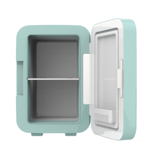 Imagen 2 Mini nevera Bolero MiniCooling 6L Bahamas Mint. Funcionamiento 12V/220V, función frío y calor (5-65ºC), diseño retro compacto ideal para coches y caravanas.