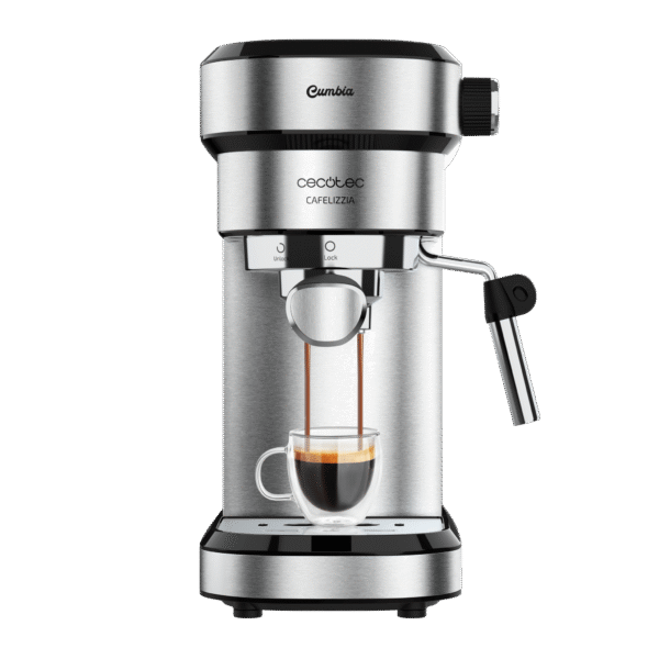 Vista frontal del microondas digital Cecotec Proclean 2500 con panel de control táctil y mando giratorio