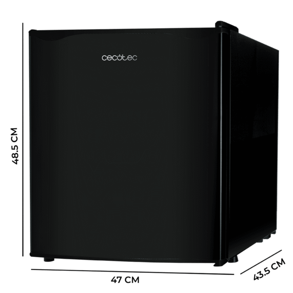 Imagen 2 Mini frigorífico Cecotec GrandCooler 20000 SilentCompress Black E de 46L con compartimento congelador, diseño compacto en negro y eficiencia energética clase E.