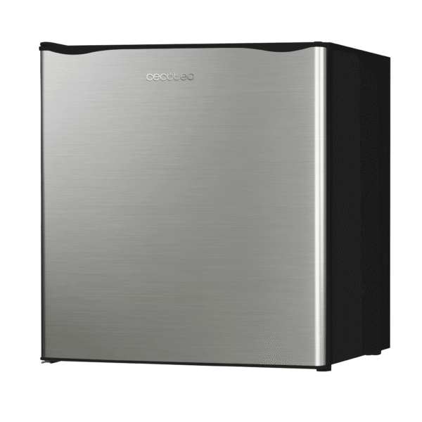 Imagen 4 Mini frigorífico Cecotec GrandCooler 20000 SilentCompress Inox E de 46L. Compresor silencioso, eficiencia clase E y compartimento congelador integrado.