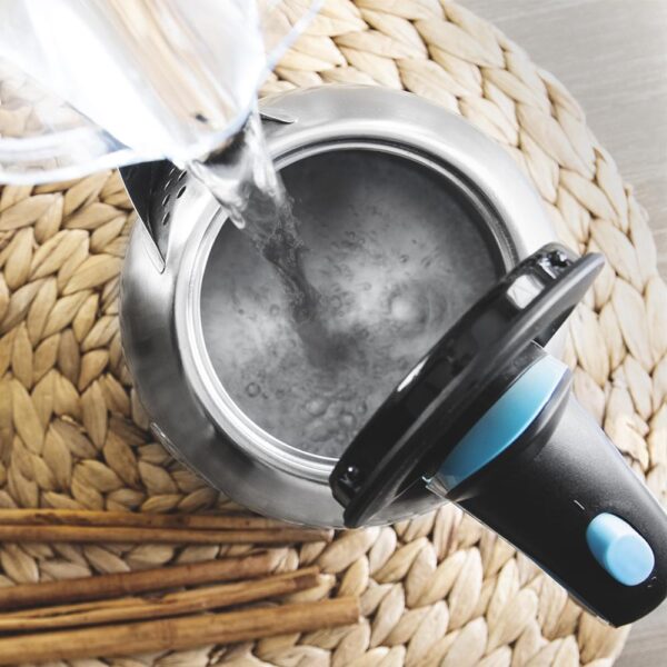 Imagen 7 Hervidor de agua eléctrico de acero inoxidable con 1,2 L y 1630 W. Incluye filtro antical desmontable, base 360º y sistema libre de BPA para máxima seguridad.