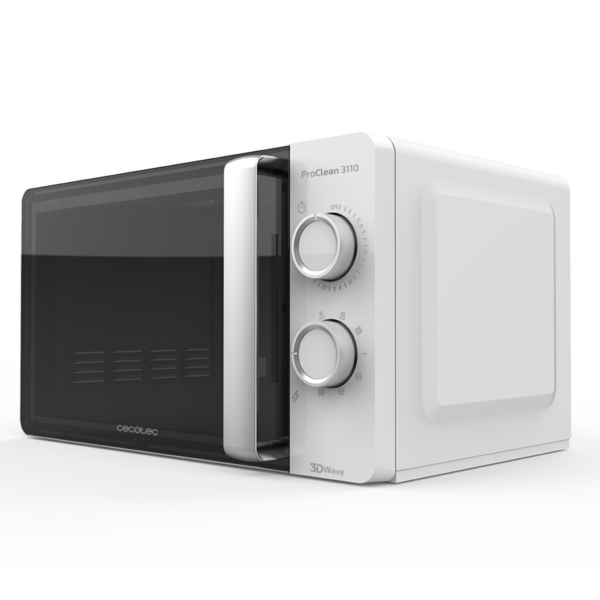 1523 Microondas Cecotec ProClean 3010 color blanco con mandos giratorios y tirador frontal