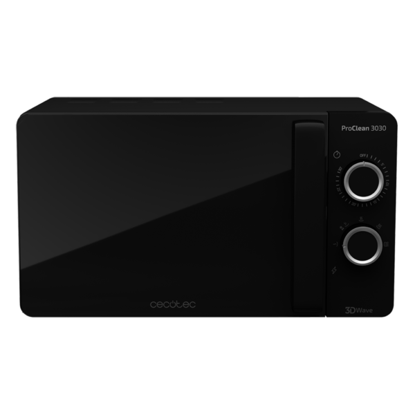 Imagen 2 Microondas Cecotec ProClean 3030 negro con 20L de capacidad y 700W de potencia. Su revestimiento Ready2Clean facilita la limpieza. 6 niveles de uso.