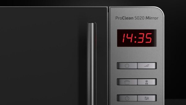 Imagen 5 Microondas Cecotec ProClean 5020 Mirror de 20 litros y 700W. Diseño frontal elegante con efecto espejo, tecnología 3DWave y revestimiento Ready2Clean.