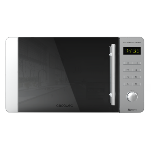 Imagen 2 Microondas Cecotec ProClean 5120 Inox de 20 L con 700 W y grill de 800 W. Incorpora revestimiento Ready2Clean, tecnología 3DWave y puerta de espejo.