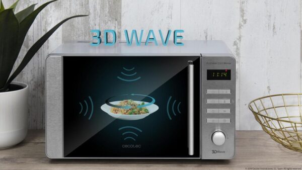 Imagen 4 Microondas Cecotec ProClean 5120 Inox de 20 L con 700 W y grill de 800 W. Incorpora revestimiento Ready2Clean, tecnología 3DWave y puerta de espejo.