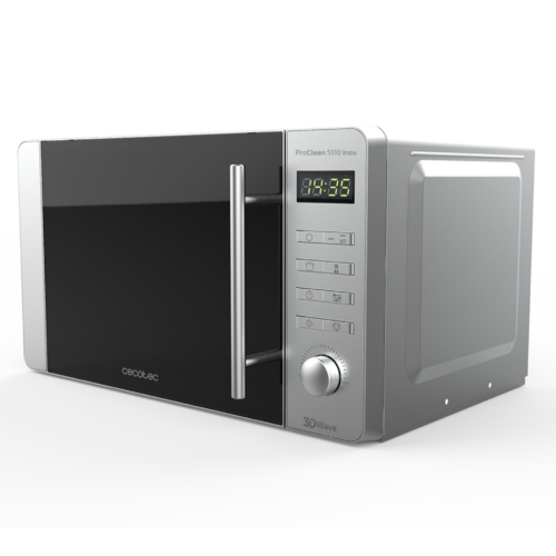 Microondas Cecotec ProClean 3010 color blanco con mandos giratorios y tirador frontal
