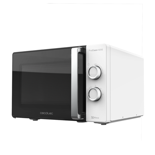 1546 Microondas Cecotec ProClean 3010 color blanco con mandos giratorios y tirador frontal