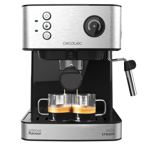 Vista frontal del microondas digital Cecotec Proclean 2500 con panel de control táctil y mando giratorio