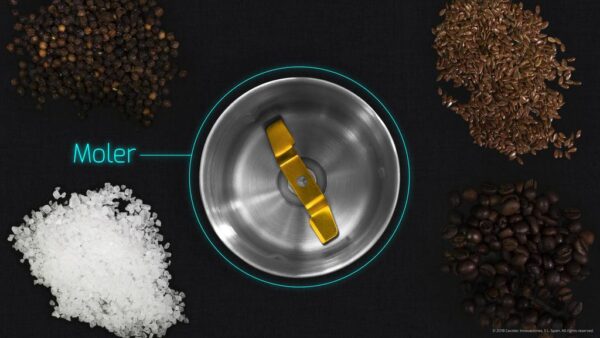 Imagen 8 El TitanMill 300 DuoClean de Cecotec con 300 W y cuchillas de titanio permite moler café y triturar especias con sus dos vasos intercambiables de 90 g.