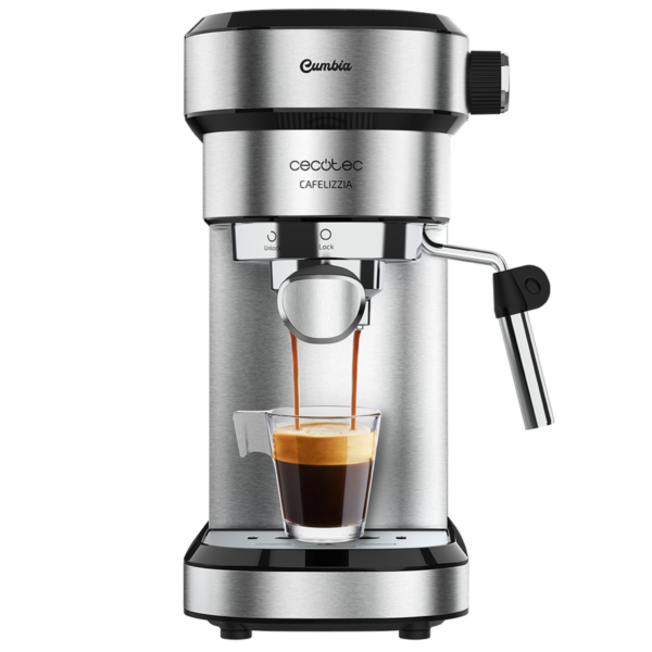 Vista frontal del microondas digital Cecotec Proclean 2500 con panel de control táctil y mando giratorio