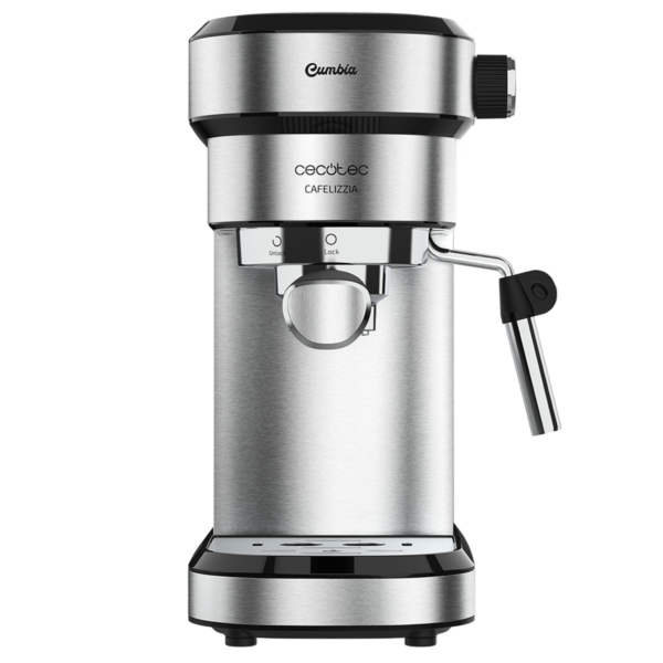Imagen 2 Cafetera express Cecotec Cafelizzia 790 Steel de 1350 W y 20 bares. Sistema Thermoblock, vaporizador orientable y acabado en acero inoxidable de alta calidad.