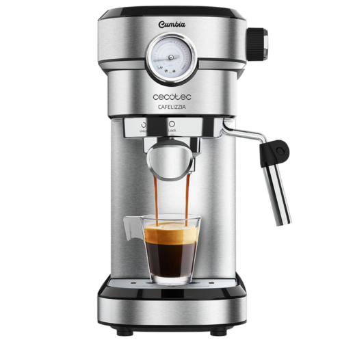 Imagen 2 Cafetera express Cafelizzia 790 Steel Pro con 1350 W, 20 bares y Thermoblock. Obtén espressos y cappuccinos con aroma intenso y crema perfecta en segundos.