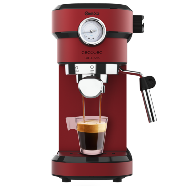 Vista frontal del microondas digital Cecotec Proclean 2500 con panel de control táctil y mando giratorio