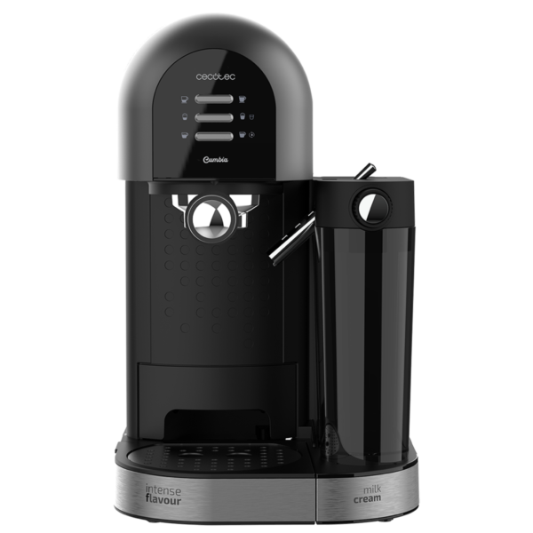 Imagen 2 Cafetera semiautomática Cecotec Instant-ccino 20 Chic Serie Nera con 20 bares, 1470W, compatible con café molido y cápsulas, y depósito de leche de 0,7L.