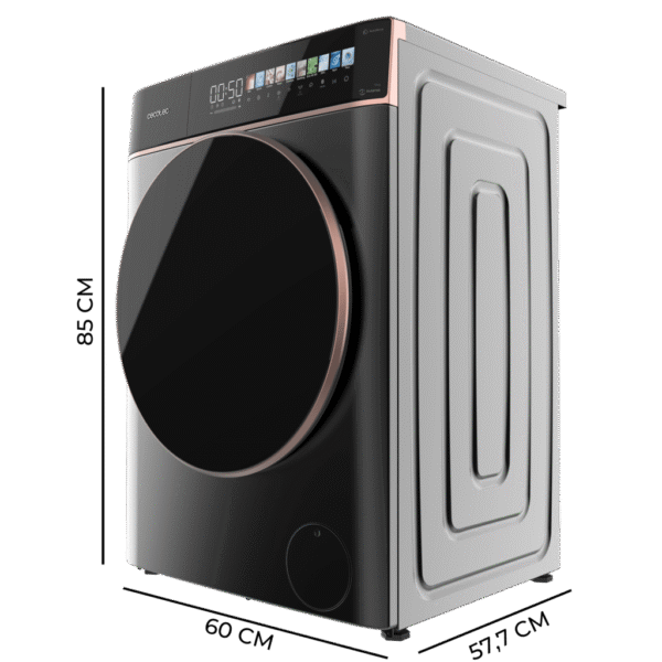 Imagen 3 Lavadora CECOTEC Bolero DressCode 9900 Autodose Steel. Carga frontal de 9 kg, 1400 rpm, motor Inverter Plus, pantalla FullColor de 10,3 pulgadas y clase A.